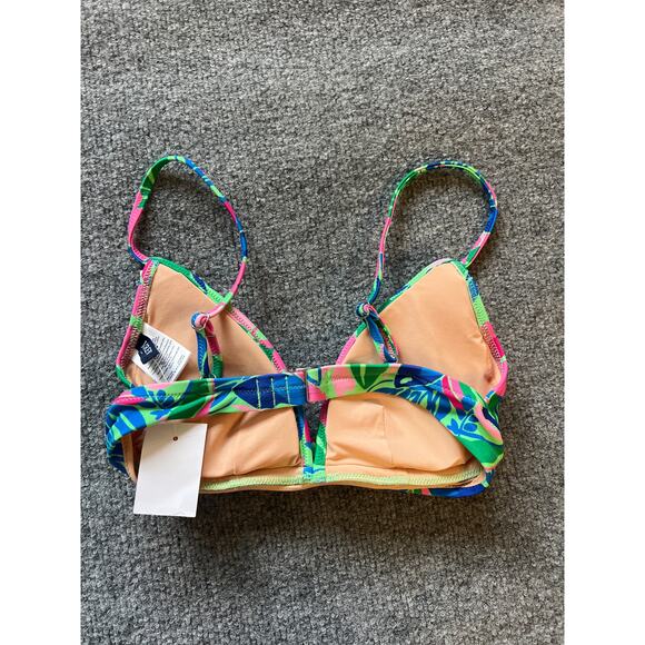 J.Crew Factory Printed French Bikini Top w/ Ruffles – Multicolor Floral – XS NWT - Picture 2 of 7